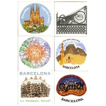 Set 6 posavasos cerámica 