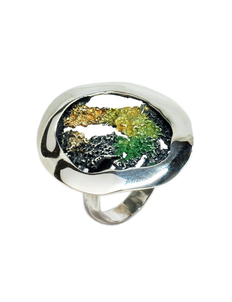 Modernist Enamel Rings