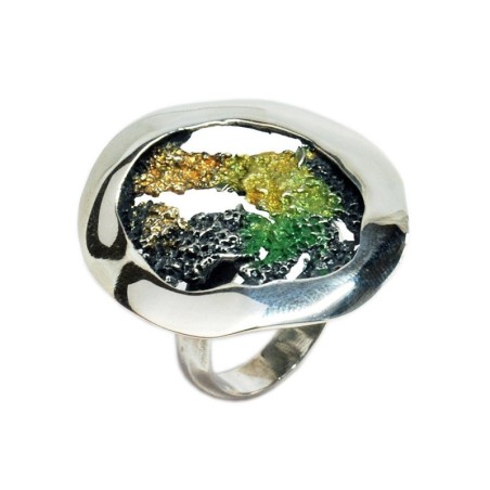 Modernist Enamel Rings