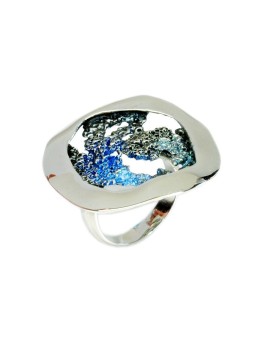 Anillo modernista esmaltado