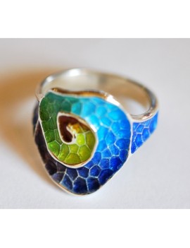 Anillo acaracolado trencadís Gaudí