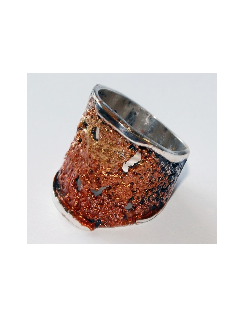 Bague émail moderniste