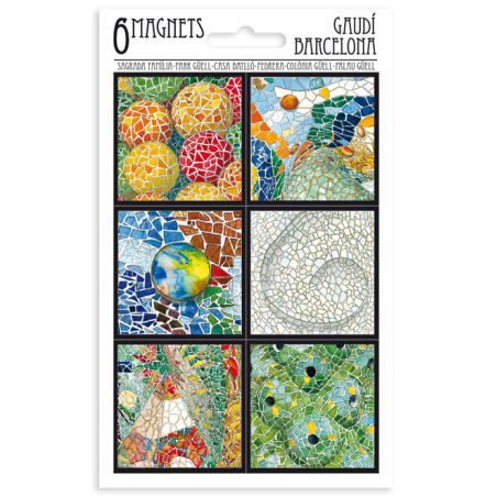 6 Mosaic Magnets Set  