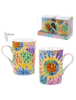 Set of 2 Mugs Gaudí Multicolor