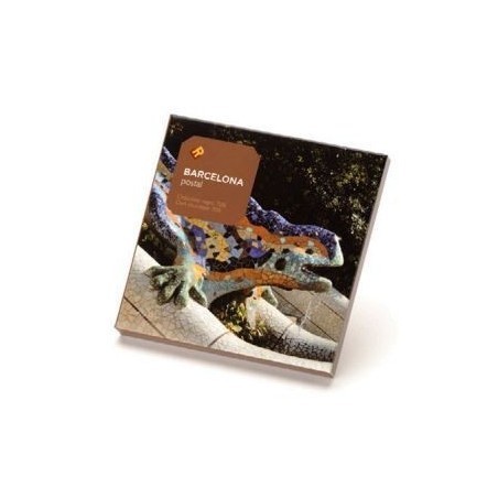 Gaudí Chocolate Postcard Park Güell Lizard