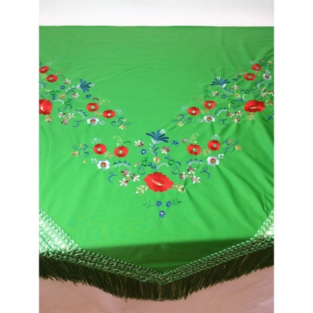 Mantón de manila verd herba