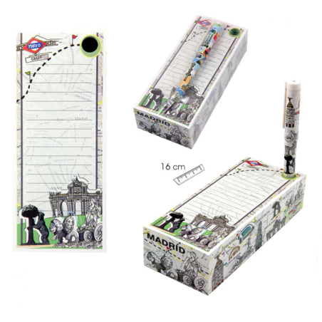 Bloc note avec crayon Madrid
