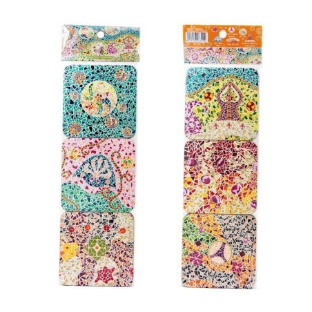 Set 6 posavasos cartón Gaudí
