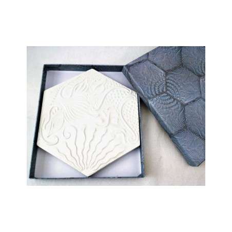 Rajola Gaudí Hexagonal blanca 20 cm.