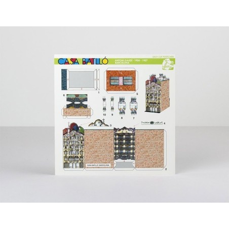 Postcard Paper Model Casa Batllo