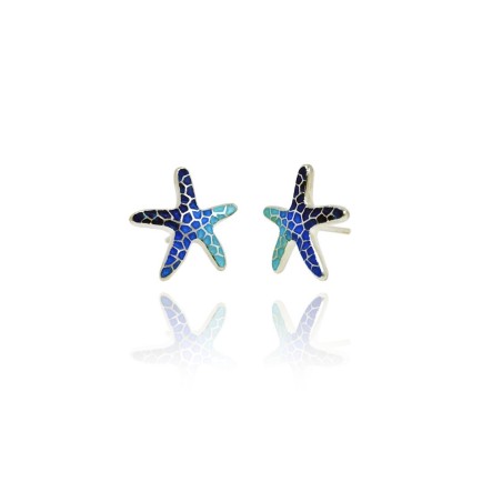 Earring Star Gaudi Trencadis Blue  