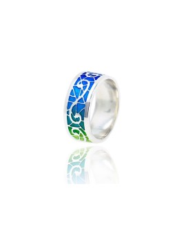 Bague colorée moderniste