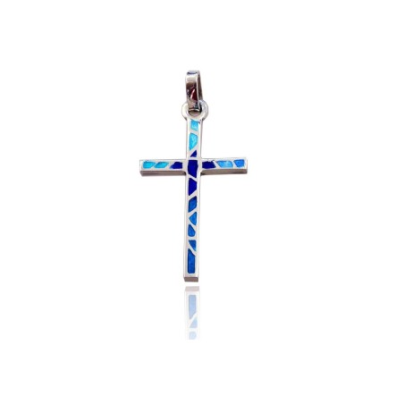 Blue Trencadis Cross