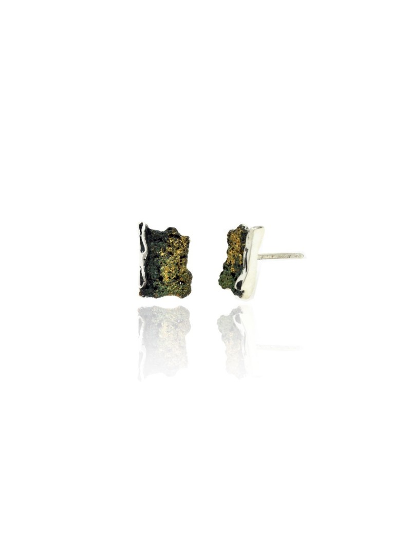 Small Modernist Enamel Earrings