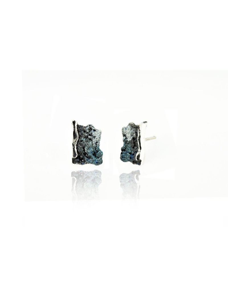 Small Modernist Enamel Earrings