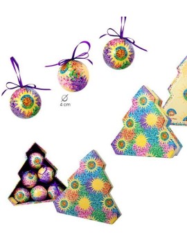Set 6 Christmas balls in Tree Box