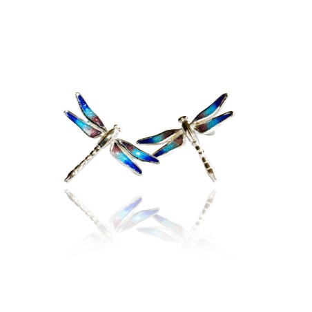 Blue Dragonflies Set Earrings