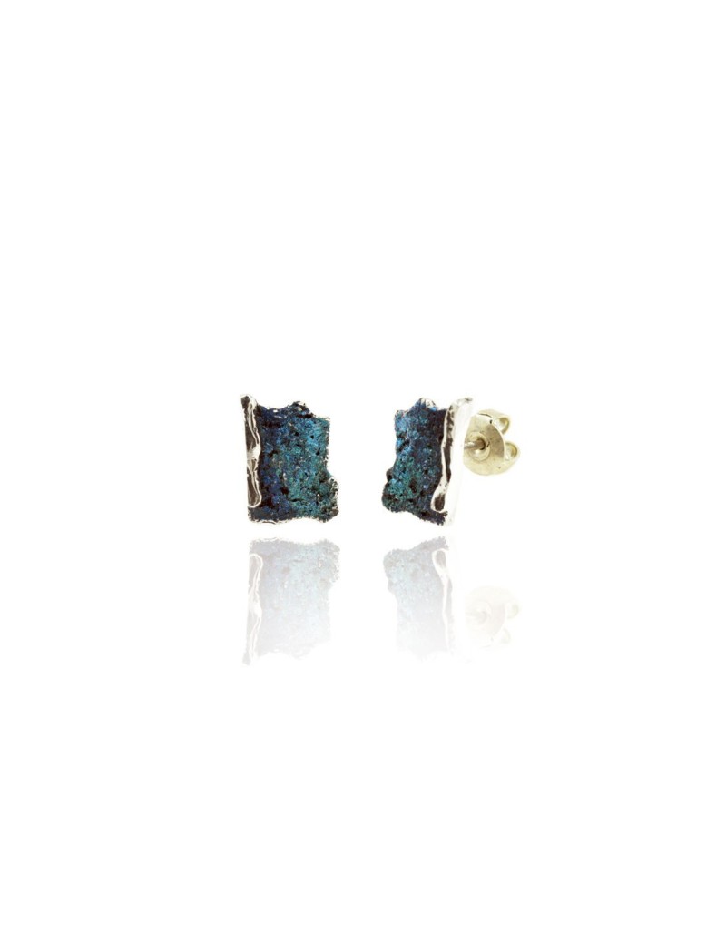 Small Modernist Enamel Earrings