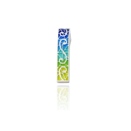 Colgante pequeño espiral turquesa