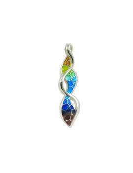 Pendentif serpentine coloré
