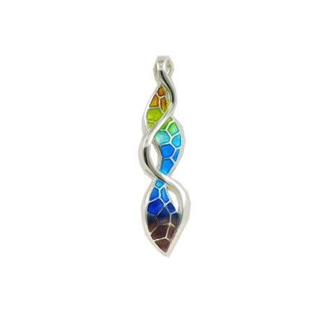 Pendentif serpentine coloré