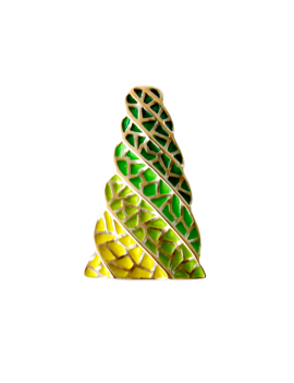 Petit pendantif cheminée vert Gaudí