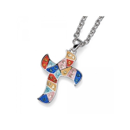 Pendentif Gaudí Croix Multicolor