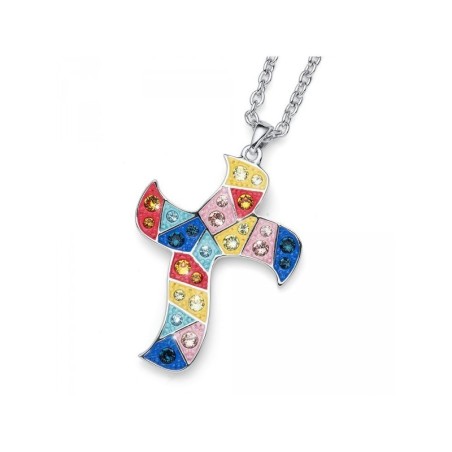 Pendant Gaudi Cross Multicolor