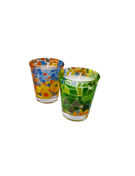 Set de 2 portaespelmes de vidre Aurora