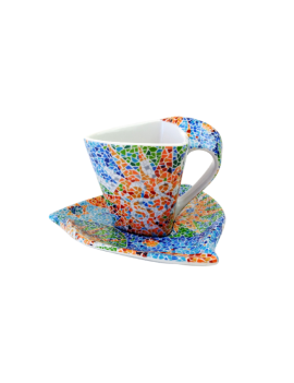 Tassa triangular de cafè amb plat - Soles