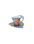Taza triangular de café con plato - Soles