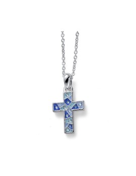Pendant Gaudi Cross Blue