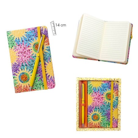 Libreta con bolígrafo Gaudí Multicolor