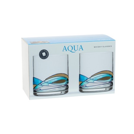 Two Whisky Glasses Gaudi Aqua