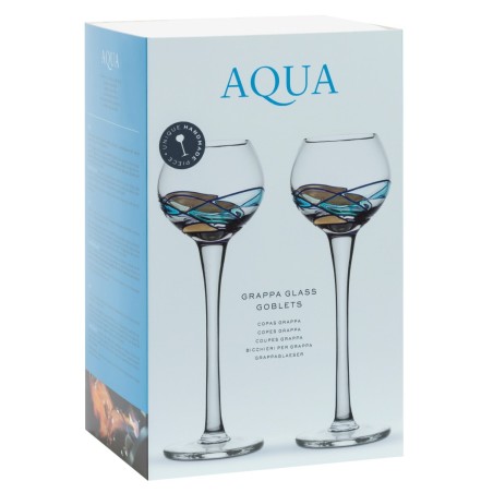 2 Copas Grappa Gaudí Aqua