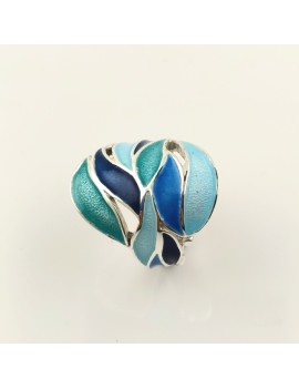 Anillo Gaudí hojas azules