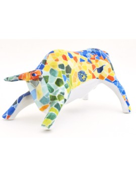 Ceramic Bull Trencadis Aurora