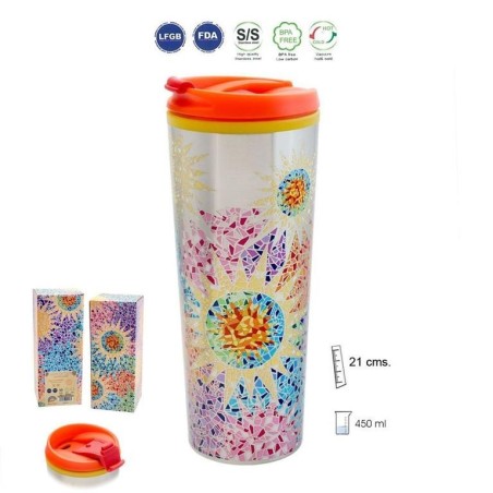 Mug térmico de viaje Gaudí Multicolor