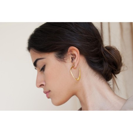 Boucles d'oreilles dorées Gaudí Pedrera Barcelona