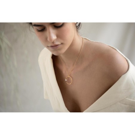 Pendentif dorée perle Barcelone