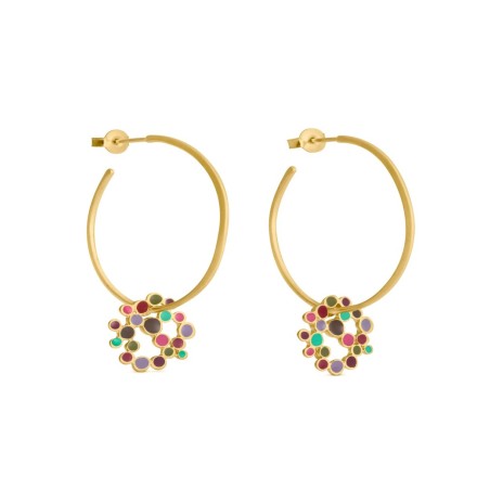 Pendientes dorados Barcelona Gaudí Colores