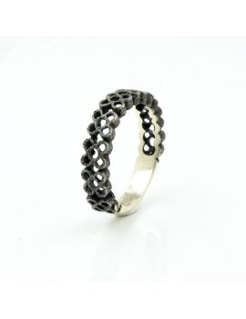 Bague Barcelone Multi Panot Fleur Noir