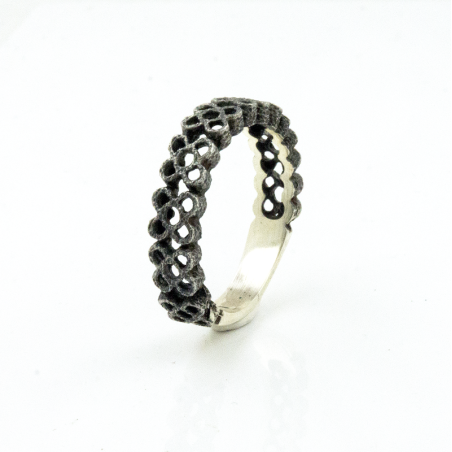 Bague Barcelone Multi Panot Fleur Noir
