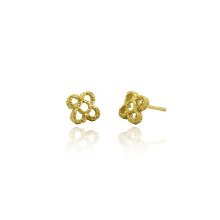Golden Earrings Flower Panot Barcelona