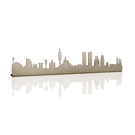 Golden Barcelona Skyline