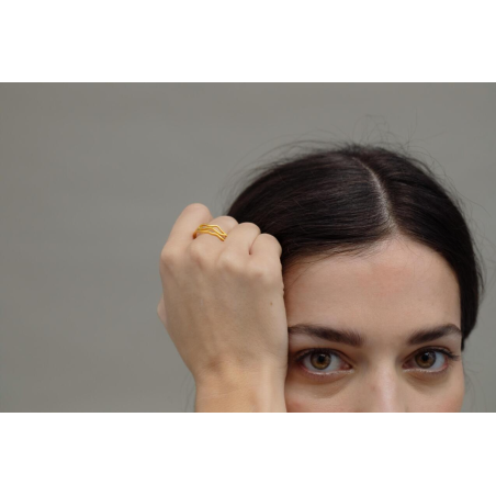 Bague plaquée or Gaudi Pedrera