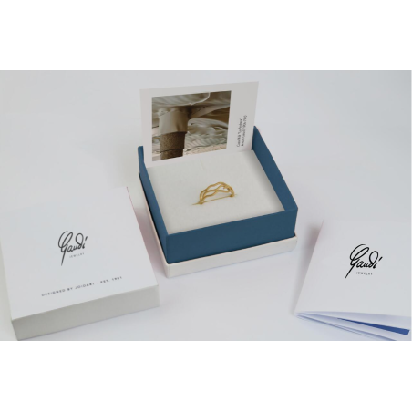 Bague plaquée or Gaudi Pedrera