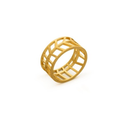 Bague plaquée or Cripta Güell Gaudí