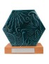 Pavé Gaudí hexagonal 20 cm avec base de bois