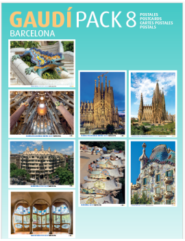 Pack 8 Gaudi Postcards